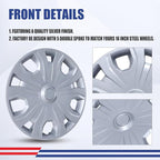 4Pcs 16 2014-2023 Wheel Hubcaps Wheel Cover Fits for Ford Transit | Connect Steel PP Material Snap-On Installation inch Car ReplacementLacquer