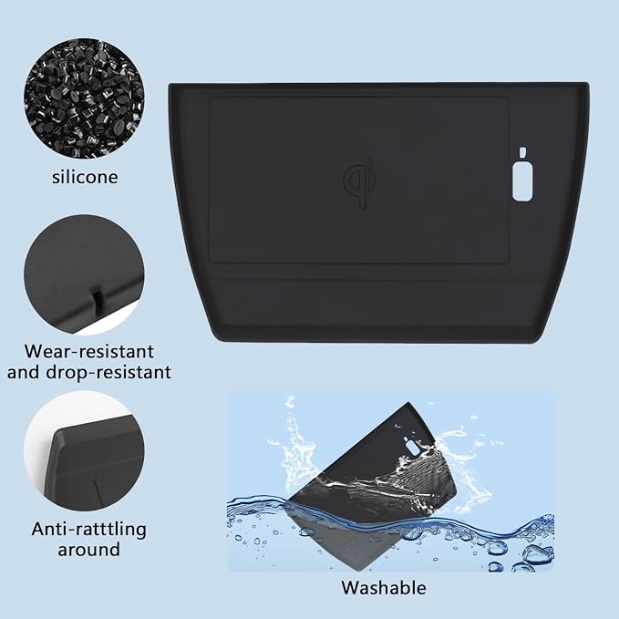 Center Console Wireless Charging Protective Mat fits for 2025 Forester Accessories (Base Premium Sport Wilderness Limited Touring) Anti-Slip Anti-Dust Waterproof Mats (not fit for 2026 forester)