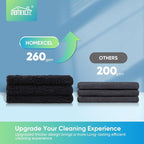 Black Microfiber Cleaning Cloth, 12 Pack Premium Microfiber Towels for Cars, Lint Free, Scratch-Free, Highly Absorbent, Reusable Cleaning Rags for Car, Household, Kitchen, Window, 11.5"X11.5"