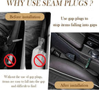 Car Seat Gap Filler 2 Pack - One Second Embedded Car Seat Crack Gap Filler for Holding Water Cup/Phone/Key - Car Inserts Between Seats