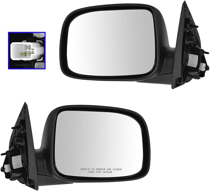 2 Piece Driver and Passenger Side Mirror Assembly Set Electric Adjustment Non-Heated No Memory Black Compatible with 2009-2012 Chevrolet Colorado GMC Canyon Extended & Crew Cab GM1320382 GM1321382