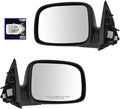 2 Piece Driver and Passenger Side Mirror Assembly Set Electric Adjustment Non-Heated No Memory Black Compatible with 2009-2012 Chevrolet Colorado GMC Canyon Extended & Crew Cab GM1320382 GM1321382