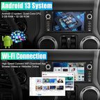 Android Car Stereo for Jeep Wrangler JK 2007-2018 Dodge RAM | RAM 1500 2500 3500 2009-2012, Carplay Android Auto Support, Built in Bluetooth WiFi, 2G RAM 32G ROM