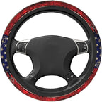 American Flag Deer Camo Retro Steering Wheel Cover Car Accessories Cute for Women Girls Girly Universal 15 Inch Neoprene Auto Interior Decor Anti Slip Car Truck Protector