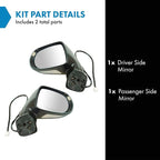 2 Piece Driver and Passenger Side Mirror Assembly Set Electric Adjustment Heated No Memory Black Compatible with 2013-2015 Lexus RX350 RX450h LX1320128 LX1321128