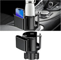 Car Cup Holder Expander, 2 in 1 Multifunctional Vehicles Drink Cup Adapter with Adjustable Base, Automotive Water Bottle Insert Holder, Universal for Automobile RV Truck