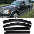 Rain Guards Window Visors Side Vent Guard Shade Sun Wind Deflectors for Ford F150 SuperCrew/Crew Cab 2004-2008,Also Fit Lincoln Mark LT 2006-2008,Sun Visor for Car,4-Pieces Set 94443