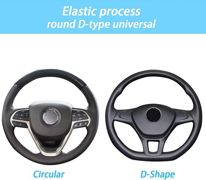 Elastic Stretch Steering Wheel Cover, Universal 15 Inch Automotive Steering Wheel Cover, Microfiber Breathable Ice Silk, Anti-Slip, Odorless, Easy Carry,Warm in Winter and Cool in Summer (Red1)