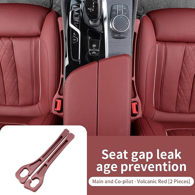2PCS Car Seat Gap Filler Organizer with Phone Holder,[Upgrade Version] Car Seat Gap Organizer for Prevent Falling,Essential Car Accessories Car Side Seat Gap Filler (Claret)