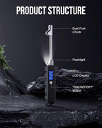 Digital Tire Pressure Gauge, Heavy Duty Stainless Steel Dual Head Tire Gauge 0-230 PSI with Flashlight & Backlit LCD, Car Accessories for RV Truck & Cars