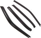 WD2-515 Dark Smoke 4 Pcs Set Window Visor (Outside Mount) Deflector Rain Guard Compatible with 1995-2001 BMW 740iL 750iL