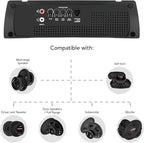 HD 3000 1 Ohm 1 Channel 3000 Watts RMS MAX, Full Range Car Audio, Monoblock, LED Monitor Indicator, Class D Amplifier, Crossover, White 3k amp, Sound Quality