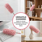 2 PCS Mini Extendable Car Duster Brush,Microfiber Car Duster, Cars Dusters Exterior&Interior Scratch Free, for Cleaning of Vehicle Details, Offices, Windows (Brown)
