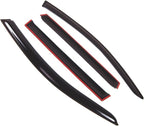 Outside Mount Window Vent Visors Rain Guards Compatible with Volkswagen Touareg 2004-2007 | Side Window Wind Deflectors Rain Shields | Smoke Tinted, 4 Pcs Set, DGWV-480