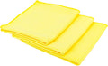 Standard Waffle Weave Microfiber Towels (3-Pack) Detailing, Window, Glass and Drying, Wax & Polish, Lint-Free, Streak-Free, 370gsm, 16in x 16in, Yellow