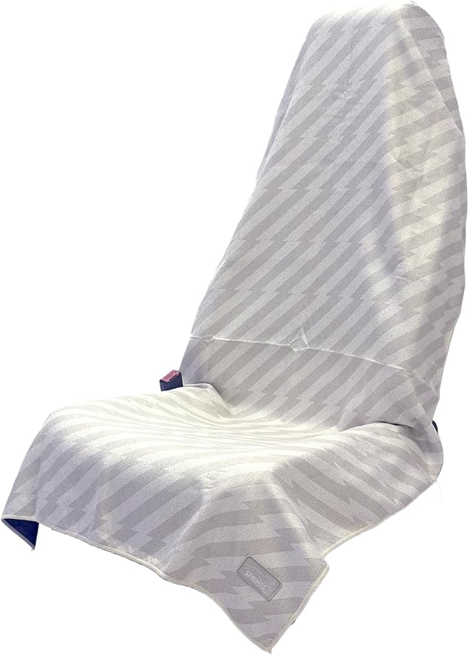 Athletic Running Towel, Full-Sized, Car Seat Cover - Performance Microfiber (Velocity Blitz Cream)