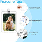 4 Pack Magnetic Car Visor Photo Holder – Personalized Acrylic Clip for Family, Pets, Travel Pictures – Easy Snap-On Car Accessory for Sun Visor (4 Pack, 2.4''x3.5'')