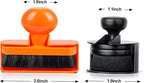 Tire Shine Applicator Brush - Extra Large Automotive Tire Dressing Applicator Brush with Storage Stand for Tire Detailing & Car Wash Kit, Black, 3.6 Inch Length (Orange)