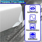 4PCS Car Door Edge Guards Protectors, Self-Adhesive Car Side Door Corner Protector Anti-Collision Trim Sticker, Anti-Rub Vehicle Exterior Decorative Accessory for Cars Trucks SUVs (White)