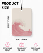 Pink Preppy Beach Car Air Freshener 4 Pcs Coconut Scented, Pink Bow Seashell Coastal Car Accessories Mirror Decor for Women, Girly Beachy Hanging Air Freshener for Cars Closet Drawer Books