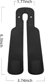 Headrest Hooks for Car, 2 Pack Twin Hook Leather Car Seat Headrest Hangers, Luxurious Heavy-Duty 100% Metal Purse & Bag Holder, Seat Back Storage Organizer for Travel, Black
