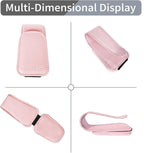 Magnetic Sunglass Holder for Car Visor,Leather Glasses Holder,Vehicle Accessories Sunglasses Visor Clip for Truck 2 Pack (Black Pink)