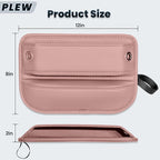 2-Pack Car Seat Gap Filler Organizer - Upgraded Anti-Slip Strap Design - Premium Leather Side Console Pocket - Prevent Phone Falling - Universal Fit Car Essentials for SUV, Truck & Sedan,Pink
