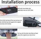 Car Rear View Mirror, 12 Inch Car Interior Panoramic Convex Rearview Mirror, Clip-On HD Wide Angle Extended Curved Mirror, Reduce Blind Spot Effectively, Universal Car Accessories (Irregular White)