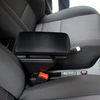 Leather Center Console Cushion Pad, 11.4"x7.4" Waterproof Armrest Seat Box Cover Fit for Most Cars, Vehicles, SUVs, Comfort, Car Interior Protection Accessories (Black/Carbon Fiber)