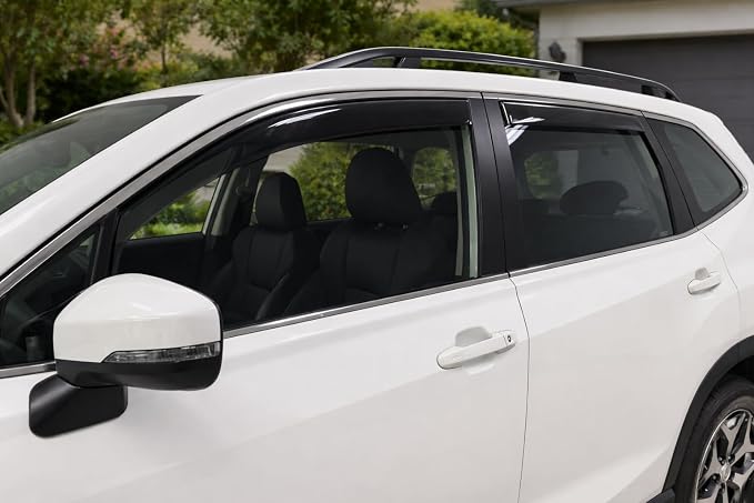 2019-2024 in-Channel Rain Guards for Subaru Forester Side Window Visor Deflectors, SK Premium Sport Limited Touring, Durable Tinted Vent Shades 2020 2021 2022 2023