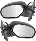 2 Piece Driver and Passenger Side Mirror Assembly Set Power Folding Electric Adjustment Heated Memory Black Compatible with 2007-2014 Chevy Silverado 2500 HD 3500 HD 2007-2010 GMC Sierra GM1320339