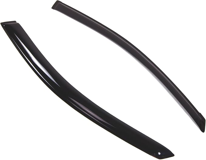 WD2-445 Dark Smoke 2 Pcs Set Window Visor (Outside Mount) Deflector Rain Guard Compatible with 2004-2010 Toyota Sienna