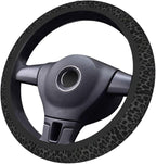 Leopard Steering Wheel Covers Non Slip Neoprene Steering Wheel Protector Cover Universal 15 Inch for Men Women (Black Green Grey)
