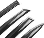 Fit 2006-2011 Honda Civic Sedan Only Tape on Slim Style Window Visor |, Acrylic, Smoke Tinted, Sun Rain Wind Guards Shield Vent, Wind Deflector, 2007 2008 2009 2010, Self-Adhesive