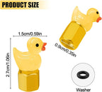 4 Pack Cute Duck tire Valve caps, Glow in The Dark Tire Valve Caps, Interesting and Practical Tire Decoration, Can be Used for Cars, Motorcycles, Trucks, and Bicycles.(Yellow)