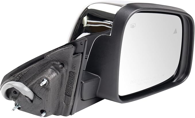 Passenger Side Mirror Assembly Power Heated Turn Signal Puddle Light Blind Spot Memory Power Folding Chrome Compatible with 2014-2021 Jeep Grand Cherokee