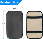 Car Armrest Storage Box Mat, Fiber Leather Car Center Console Cover, Car Armrest Seat Box Cover Accessories Interior Protection for Most Vehicle, SUV, Truck, Car (Gray)