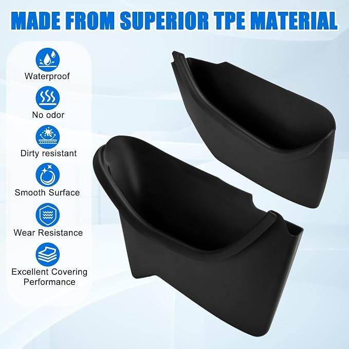 Door Pocket Liners Front & Rear Door for 2025 2026 Tesla Model Y Juniper | car door side organizer tray mat all-inclusive, waterproof TPE material, 4pcs