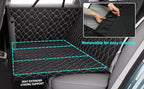 Dog Truck Seat Cover for Back Seat, Hard Bottom Pet Hammock for Car, Bed Extender for 2-4 Large Dogs, Waterproof Seat Protector, Universal XL Size Fits for Crew Cab Truck, SUV, Black