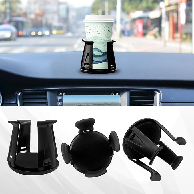 2PCS Car Cup Holder Insert, Cup Holder Expander, Multifunctional Auto Drink Rack with Adaptive Clamp Arm, Auto Accessories Car Beverage Insert Adhesive Storage Rack for SUV, Sedan, Truck