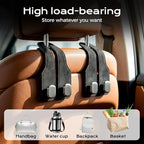Car Seat Back Double Hook, 2026 New Car Headrest Hook, Multifunctional Headrest Hook for Convenient Storage, Auto Hooks Organizer for Handbag Purse Coat Bags，Gray：4