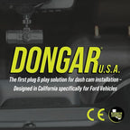 Dongar Dashcam Power Adapter (5-pin Type F) for Select Ford Vehicles. Compatible with Mach-E, Bronco Sport, Explorer and More. Built-in USB Power Source, Connects to Rearview Mirror, Easy to Install