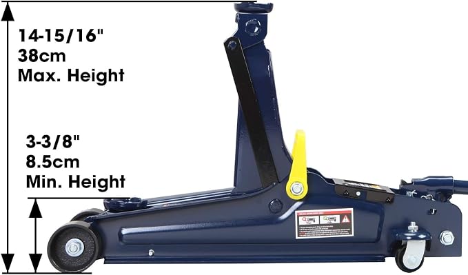 2.5 Ton (5,000 lb) Low Profile Hydraulic Trolly Jack, Blue, AT825051UR