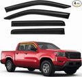 Tape-On Window Visors 4-Piece Compatible with 2022-2025 Nissan Frontier Crew Cab Sun Rain Guards Shield Shade Smoke