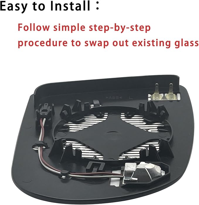 Blind Spot Driver Side Mirror Replacement for Jeep Cherokee 2014-2019 Jeep Compass 2017-2021, Left Exterior Side Rearview Mirrors Glass, with Backing Plate, Power Heated,Blind Spot Detection