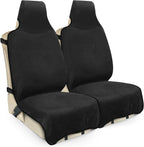Waterproof Seat Cover Towel, 2PCS Premium Sweat Carseat Protector, Perfect for Universal Anti-Slip Car Truck SUV Seat, Great for Surfing Yoga Gym Workout, Black