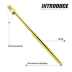 2PCS Gold Double Straight Type Tire Pressure Gauge, Dual Head Air Pressure Gauge, Pressure Range 10-150 Psi (Suitable for Trucks, etc.)