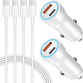 iPhone 17 16 15 Car Charger, [Apple MFi Certified] 2-Pack USB C Car Charger 43W Fast Charging with 3.3 FT Type C to C Cable, USB Car Adapter for iPhone 17/17 Pro/17 Pro Max/Air/16/15