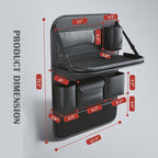 Car Seat Organizers,Multi-functional Back Seat Protectors, Storage Pouches, and Tray Holders (for Cars, Kids, Seat Back and Rear Seats)（Black1 Pcs）