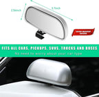 360 Rotation Convex Wide Angle Blind Spot Mirror, Auxiliary Rearview, Auto Snap Clip On Side Mirror - Universal for Car, Truck, SUV (Silver)